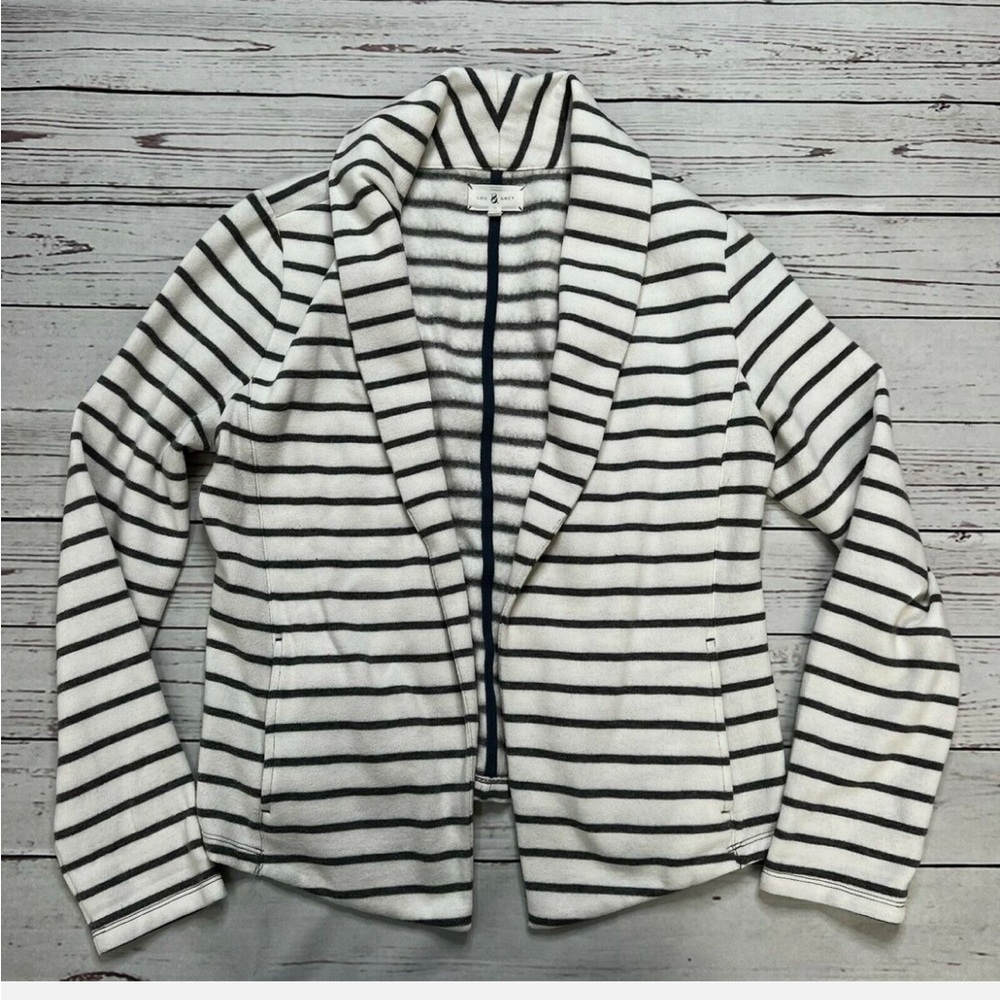 Lou & Grey Striped Knit Blazer Size Medium